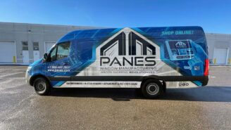 Car Vinyl Wrap and Car Decals in Toronto 1 panes windows ford transit wrap 2